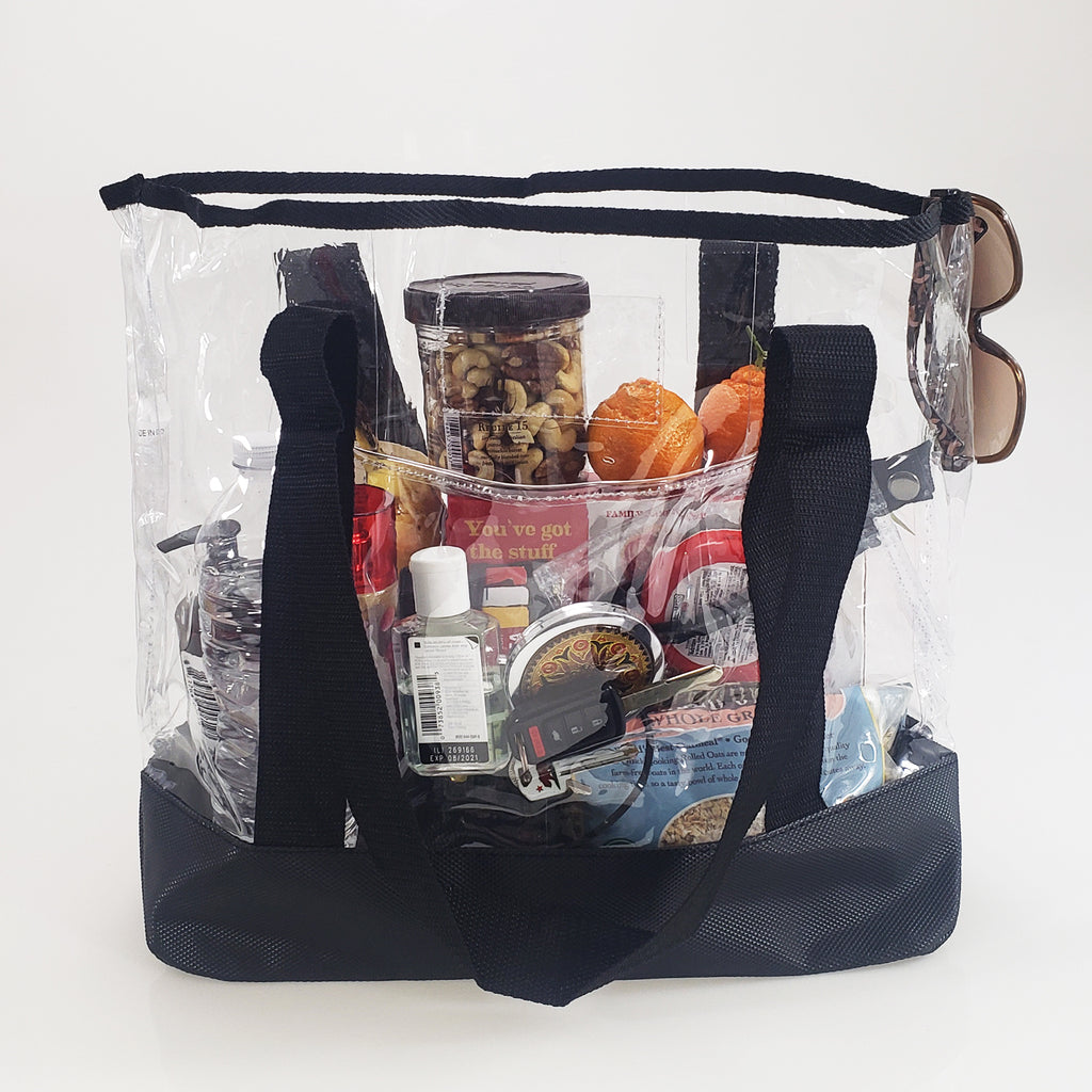 Clear Zippered Storage Bags, See Thru Transparent Totes with Handles, Heavy  Duty & Waterproof, Inches - Fry's Food Stores