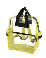 transparent two zippered backpack yellow