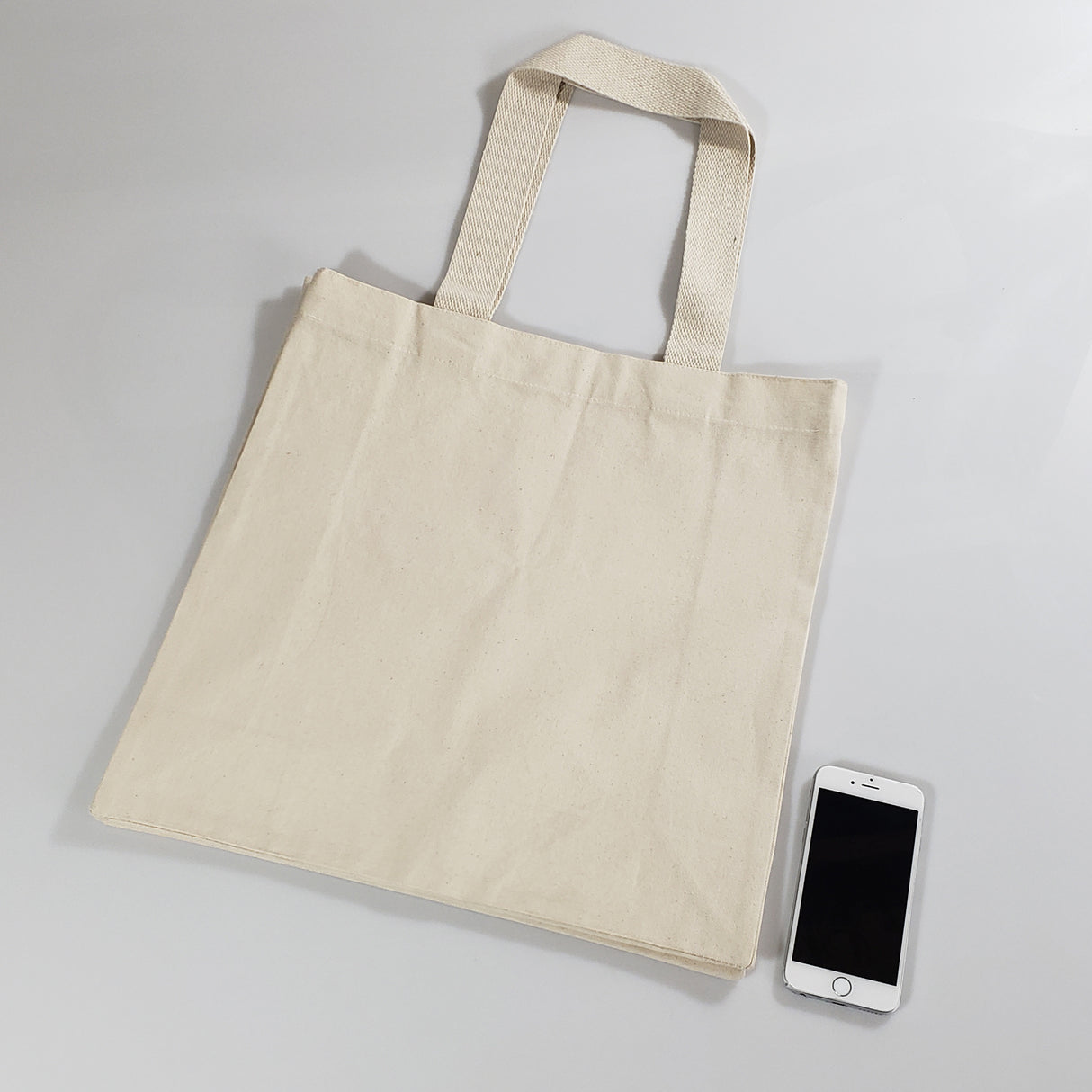 ultimete size canvas tote bag comparison with phone