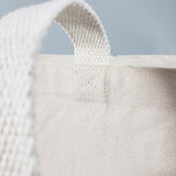 white handle canvas organic tote bag