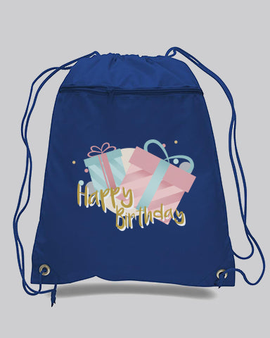 Polyester Value Drawstring Bags Customized Logo Tote Bags Promotiona