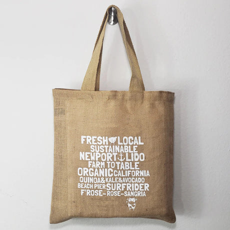 12 ct Wholesale Burlap Bags - Promotional Jute Tote Bags - Pack of 12